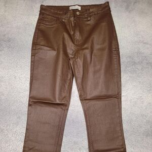 Imitation leather pants